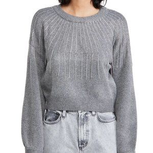 [SOLD] Bb Dakota If You Fancy Fuzzy Beaded Sequin Revolve Crewneck Sweater